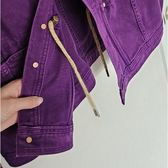 Ulla Johnson Purple Cassis Wash The Odette Jacket Denim Jean Jacket Size Medium - Picture 11 of 12